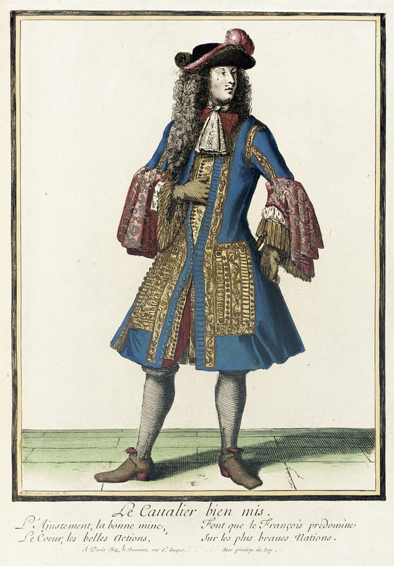 Young French woman of the reign of Louis XIV - Fashion Plate